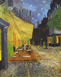 картина "Терраса ночного кафе" Vincent van Gogh