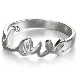 Accessorize silver love ring