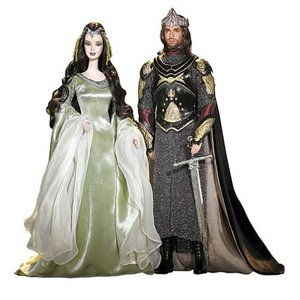 LORD OF THE RINGS ARWEN BARBIE ARAGORN KEN DOLL