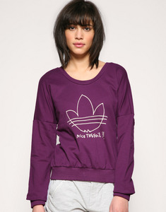 Adidas Logo Ruched Sweat Top