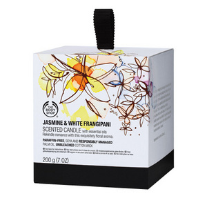Ароматическая свеча Жасмин и Белый франжипани The Body Shop