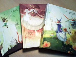 книги "Алиса в Стране чудес", "Маленький принц", "Страна Оз" с иллюстрациями Kim Minji