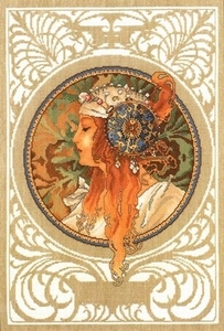 Набор для вышивания: Mucha-Blond  	(Lanarte)