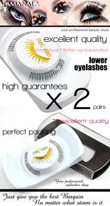 2 PAIRS HIGH QUALITY MAKEUP FAKE BOTTOM LOWER EYELASHES