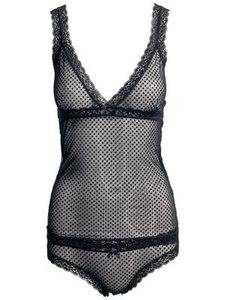 Flocked Dot Mesh Vest & Briefs Set