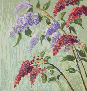 Orientallis II (Buddleia) -  Floral Cross Stitch Collection by Maia