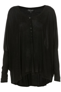 Oversize Buttoned Placket Top