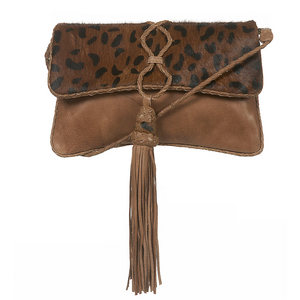 Leather and Leopard Clutch