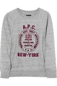 A.P.C.  Jersey logo sweater