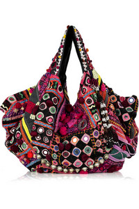 Simone Camille  Carryall embroidered cotton bag