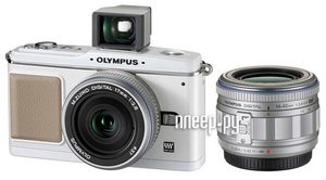 Olympus PEN E-P1 Double Kit 14-42 mm & 17 mm White