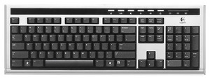 Logitech UltraX Premium Keyboard Black-Silver USB