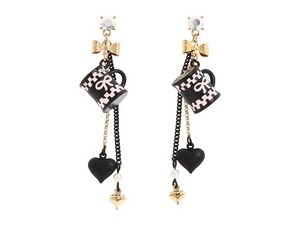 Betsey Johnson First Date Coffee Mug Earrings