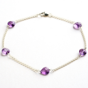 Amethyst Ankle Bracelet