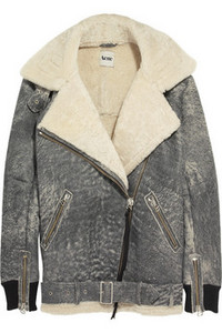 Burberry Prorsum Cropped shearling aviator jacket