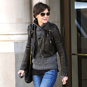 cropped faux leather jacket