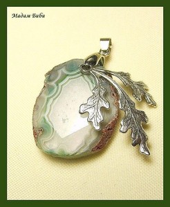 кулон - срез агата