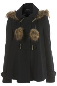 Hooded Pom Pom Coat