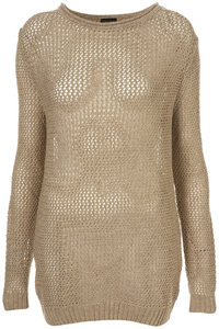 Knitted Mesh Long Jumper