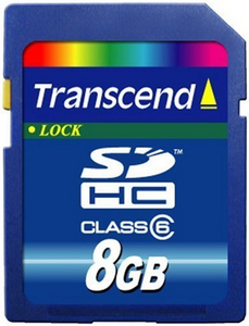 Карта памяти SDHC Card объемом 8 Гб.