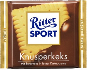 шоколад Ritter Sport c печеньем.