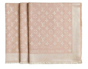 louis vuitton - monogram denim shawl - rose