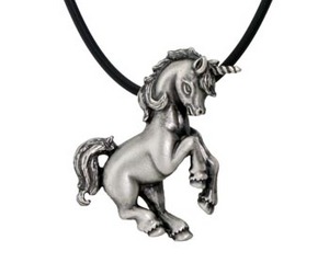 Metal Unicorn Fantasy Necklace