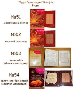 пудра "шоколадка" Bourjois