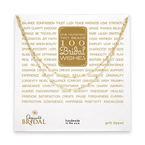 Bridal 100 good wishes gold dipped necklace