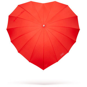 red heart umbrella