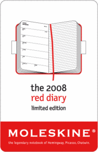 moleskin red diary 2010