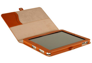 Кожаный чехол и защитная пленка для iPad