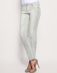 Vila Denim Jeans With Ribbed Detailing