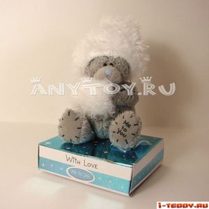 Мишка 7.5 см в белой шапке и шарфе With Love (Me to You)