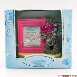 Фоторамка - Мишка с сердечком, для фото 3,8х5,2 см (ME TO YOU)