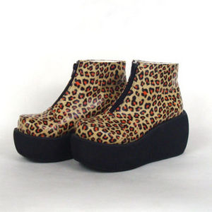 GIRL`S LOLITA WOMEN`S SANDALS GOTHIC SHOE BOOTS LEOPARD