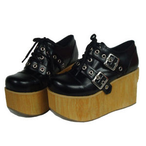 SWEET LOLITA BLACK VISUAL KEI FASHION PLATFORM SHOES