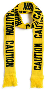 Желтый шарф CAUTION