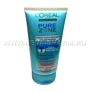 L'Oreal. Pure Zone. Глубоко отшелушивающий гель для умывания