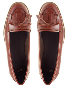 ASOS MADGE Leather Tassel & Bow Loafer