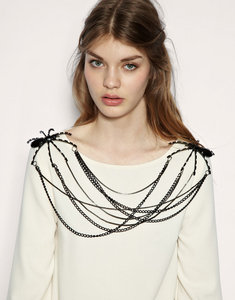 Spider Epaulette Statement Piece With Chain Detail