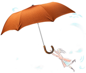 Hermes umbrella in orange