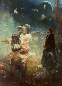 пазл с какой-нибудь картиной замороченной типа Садко или царевны-лебедь