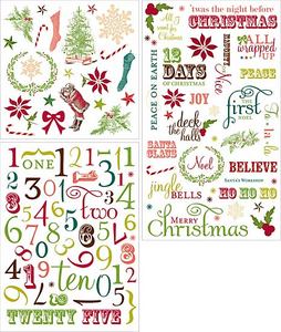 Натирки Making Memories - Noel Collection -Rub-Ons Advent Calendar, 107 шт.