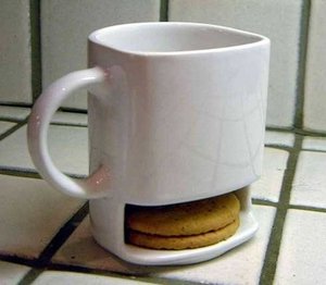 Чашка с полочкой для печенья