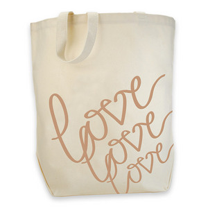 Rose Gold Love Organic Tote Bag