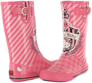 Женские сапоги CHOOKA Hello Kitty Crest Rain Pup Rubber Boot Shoe Pink