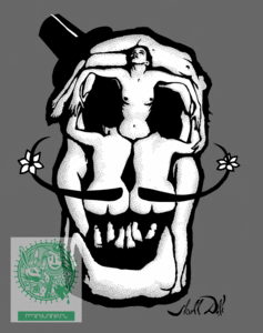 Футболка Dali Skull