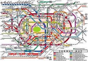 subway map of Tokyo