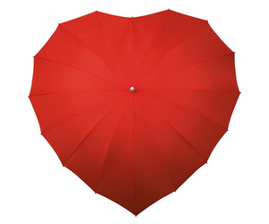 Красный зонтик "Сердце"